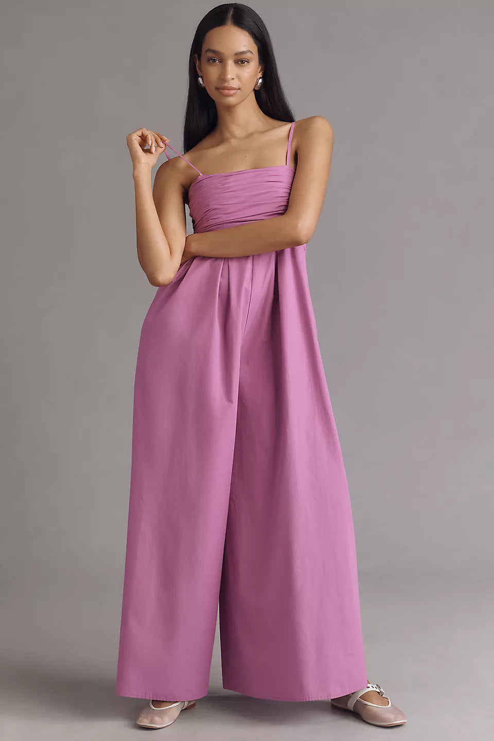 Kvinder Elegant Blomster Maxi Overall Stilla