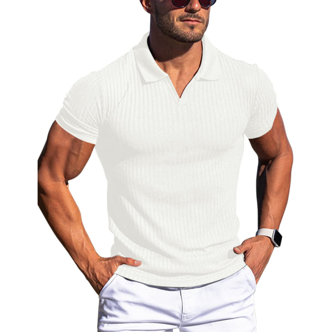Herrer polo skjorte med struktureret ribdesign og behagelig pasform Stilla