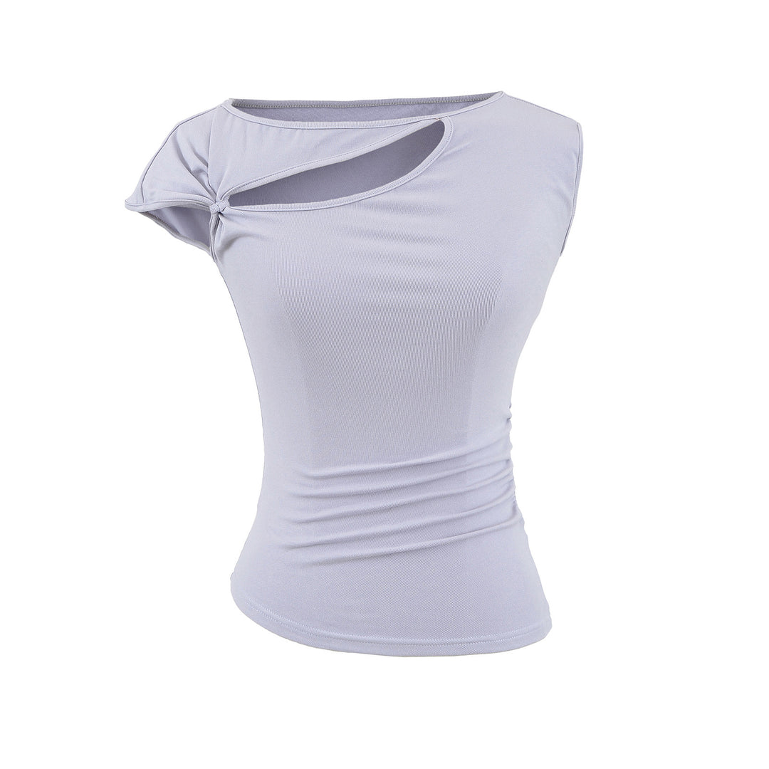 Dame figurtilpasset overdel med elegant drapering og raffineret skulderparti Stilla