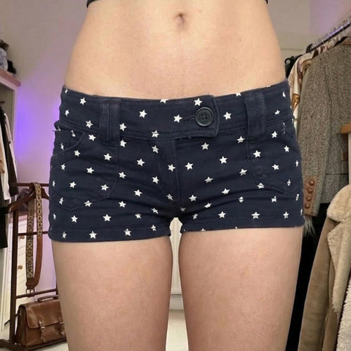 Damen Modische Shorts mit Sternenmuster und praktischem Schnitt Skovae