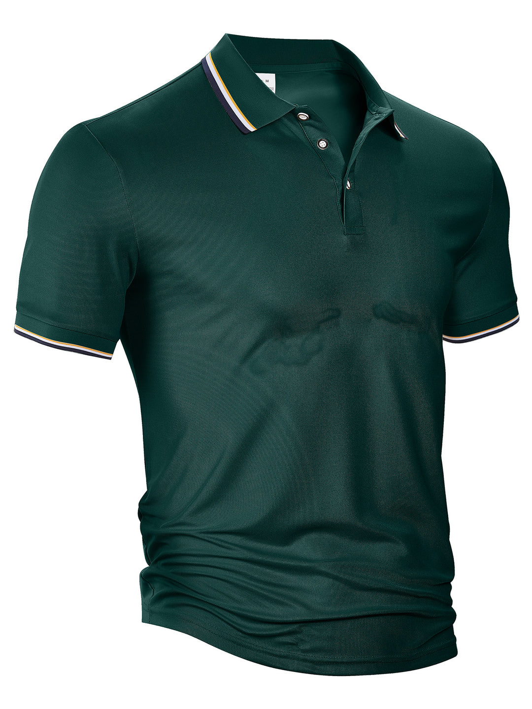 Herrer nan klassisk polo shirt lavet af piqué med kontraststriber ved kraven Skovae