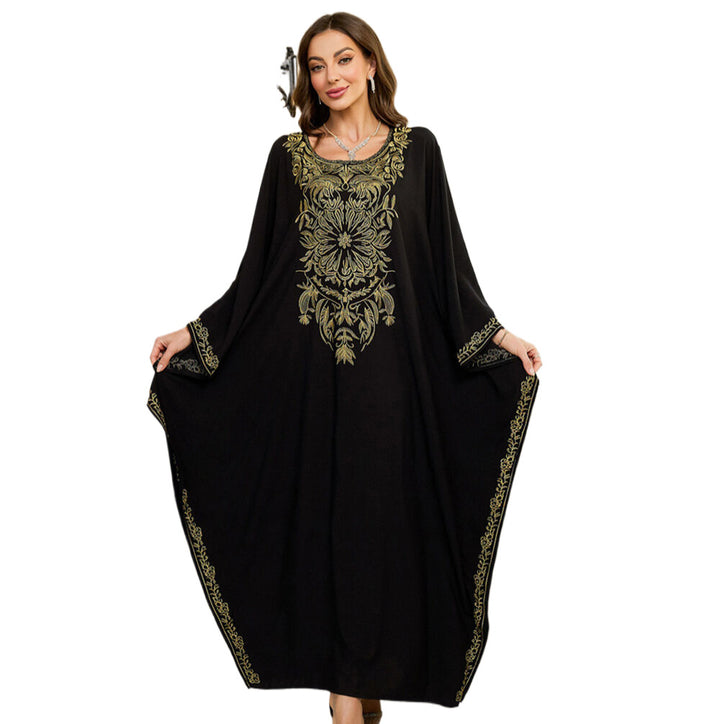 Dame Kaftan med kunstneriske broderier Stilla
