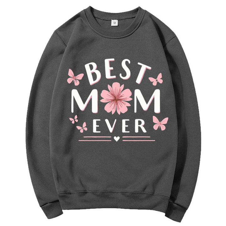 Kvinders sweatshirt med legende yndlingsudsagn og blomsterdesign Stilla