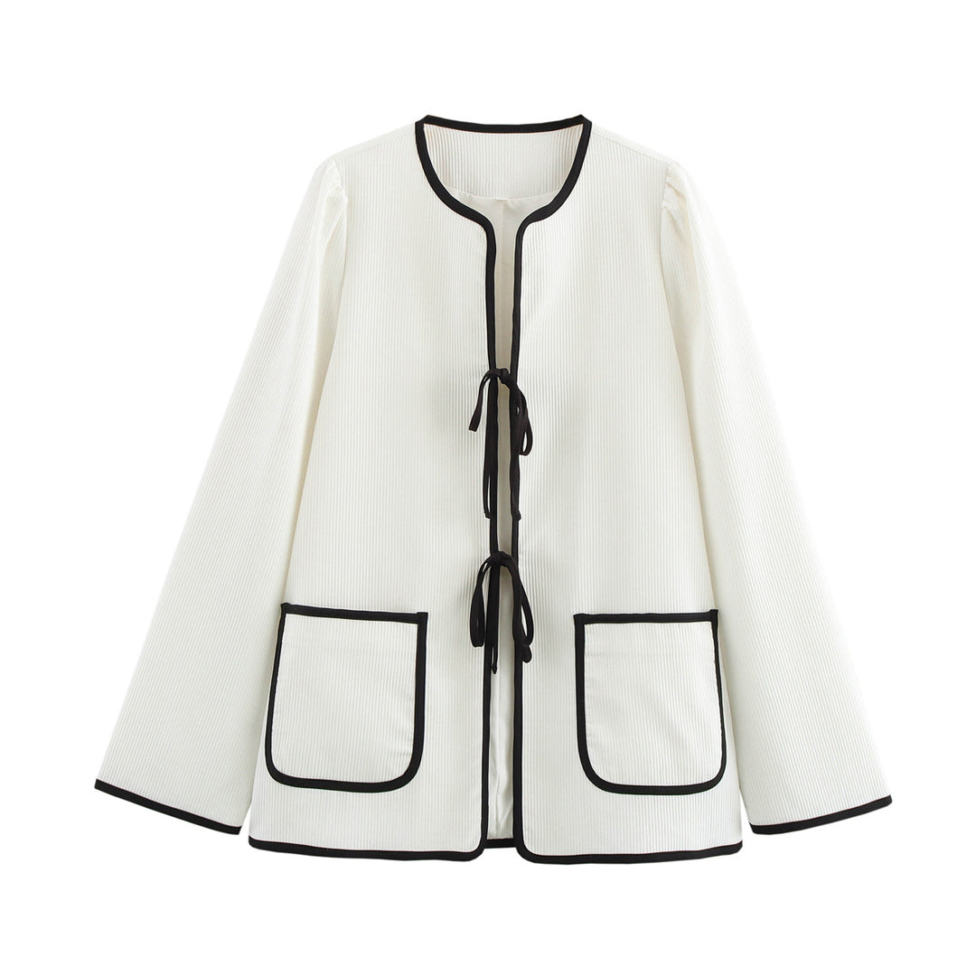 Femme Casual Utility-jakke med kontrastdetaljer Stilla