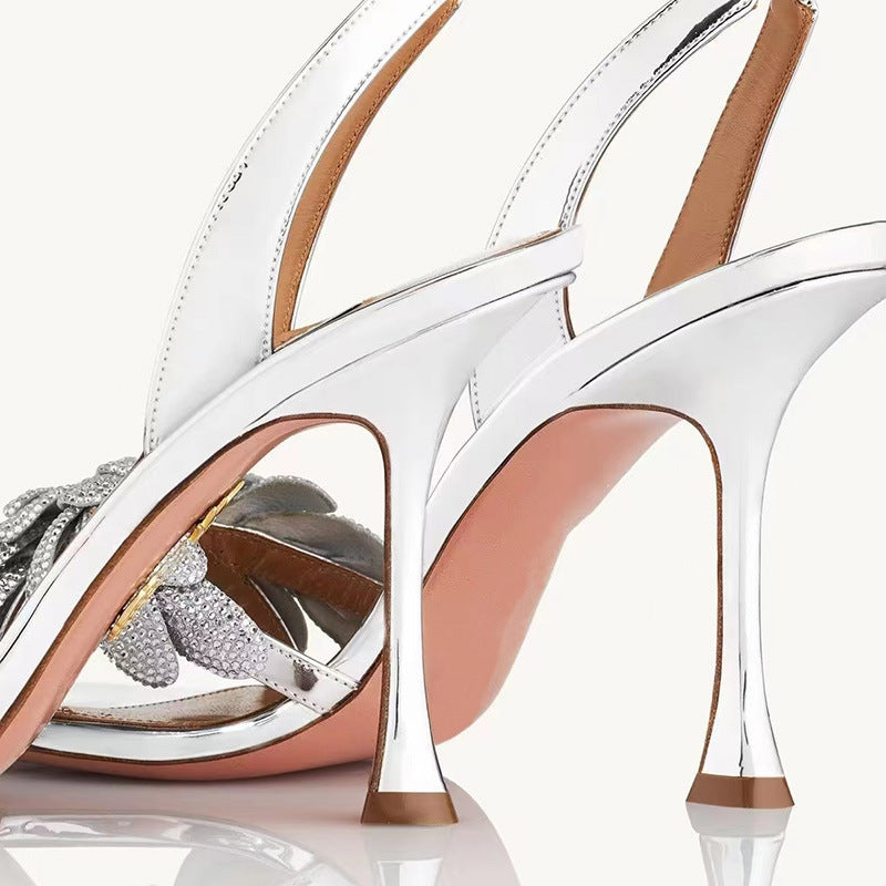 Femme Strappy Højhælede Sandaler med dekorative Knoten detaljer Stilla