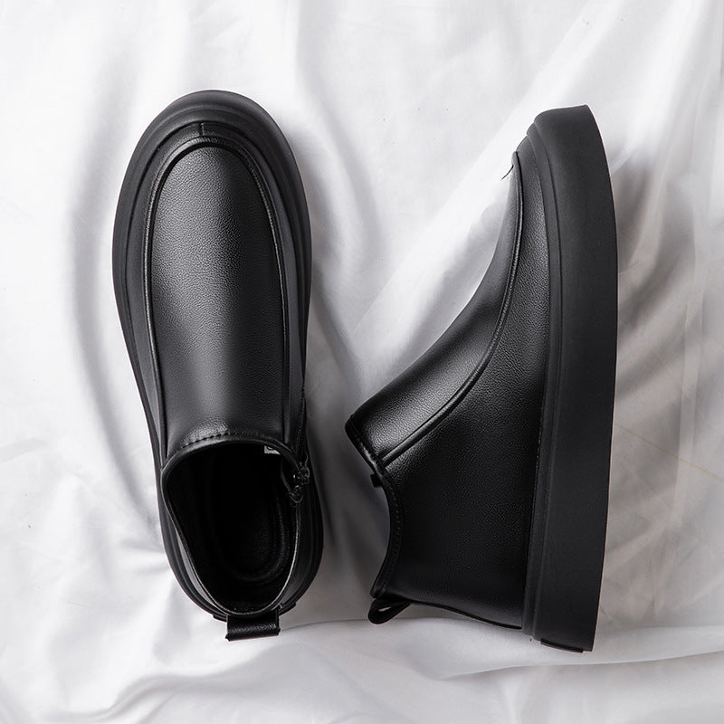 Femme Smart Læder Slip-On Støvler Stilla