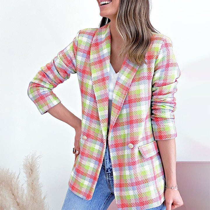 Dame mode Tweed-blazer med struktureret overmateriale og afslappet pasform Stilla