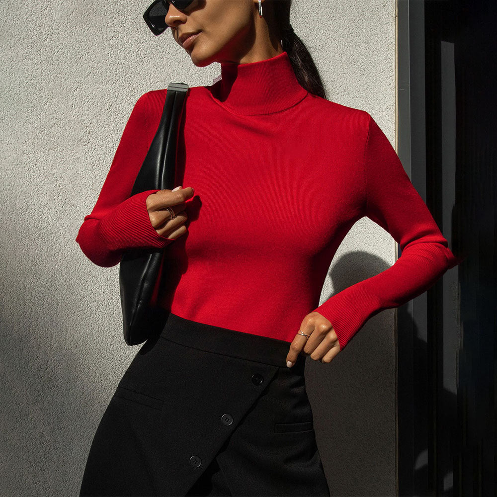 Kvindernes Højkvalitets Turtleneck Sweater Lavet af Fint Strikmateriale Stilla