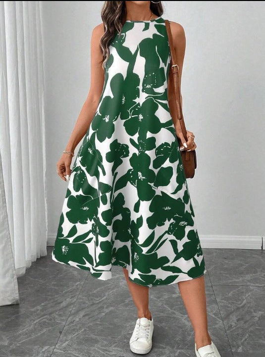 Dame Midikjole med blomsterprint Stilla