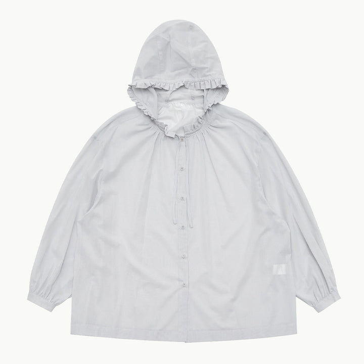 Damebluse med voluminøse ærmer og raffineret kravedesign Stilla