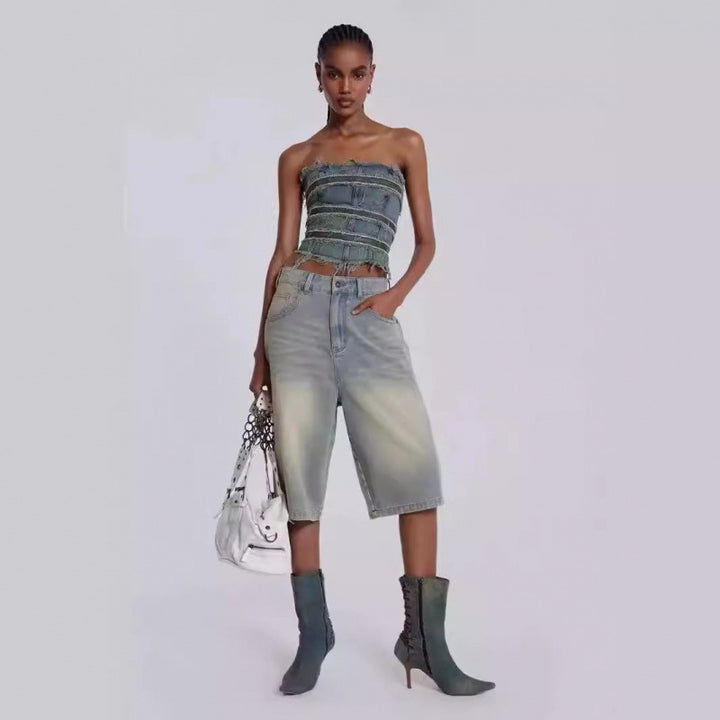 Dame Bred Denim Culotte Stilla