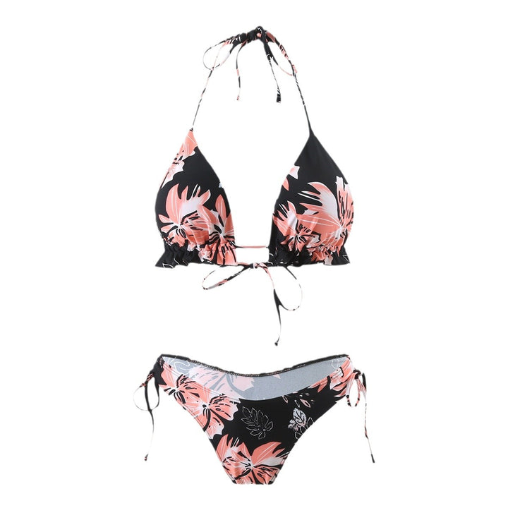 Damernes Flæse Blomster mønster Trekants Bikini Sæt Stilla