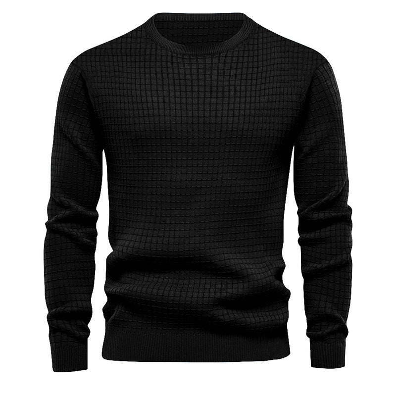 Herrer elegant strikpullover med struktureret design Stilla