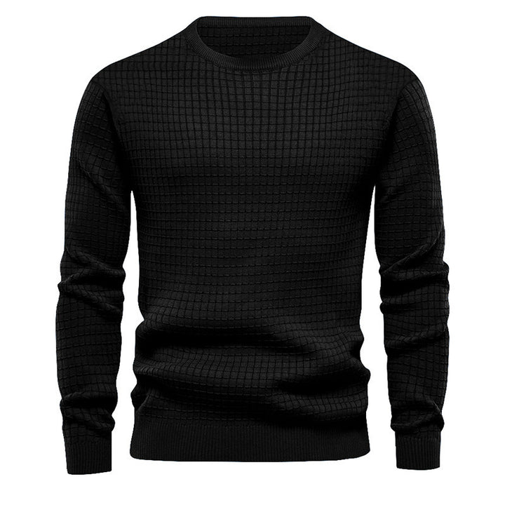 Herrer elegant strikpullover med struktureret design Stilla