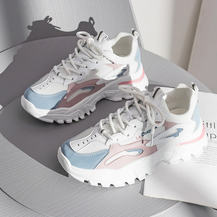 Dame Sporty Chunky Sneakers med åndbart overflade og stabil profil sål Stilla