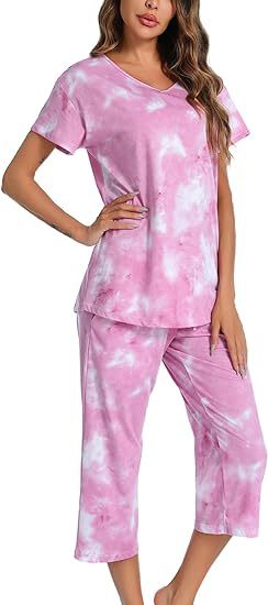 Dame Lækkert Fritids-Loungewear Sæt med modigt Batikmønster Stilla