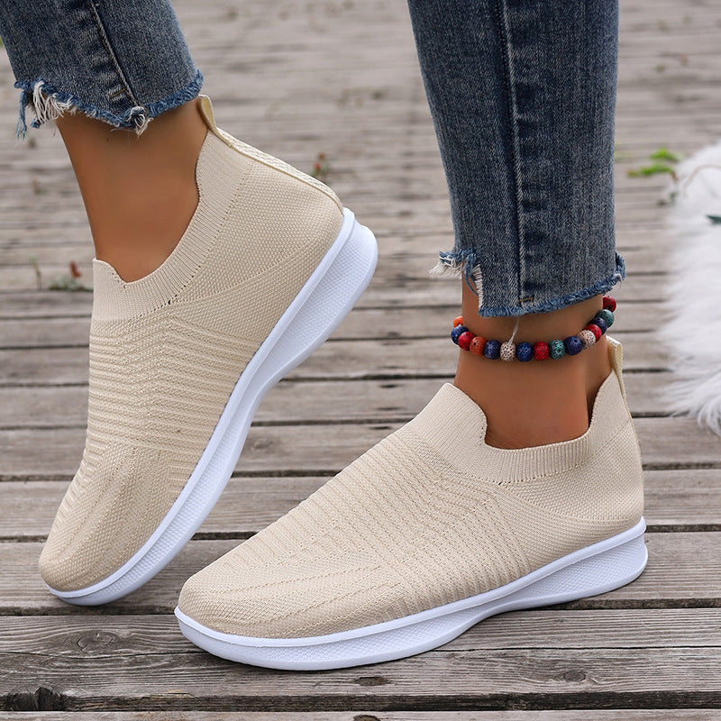 Dame Komfortable Slip-On Sneakers med åndbart overmateriale Stilla