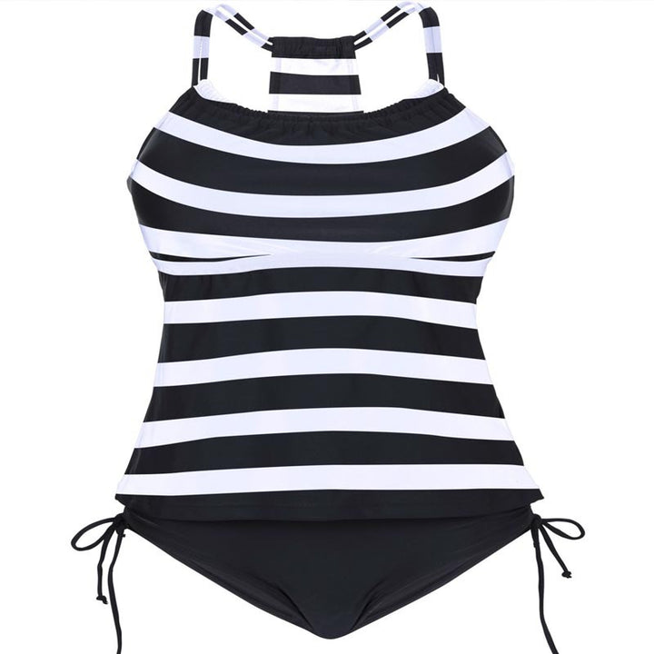 Dame Tankini-sæt med justerbare stropper og raffinerede detaljer Skovae