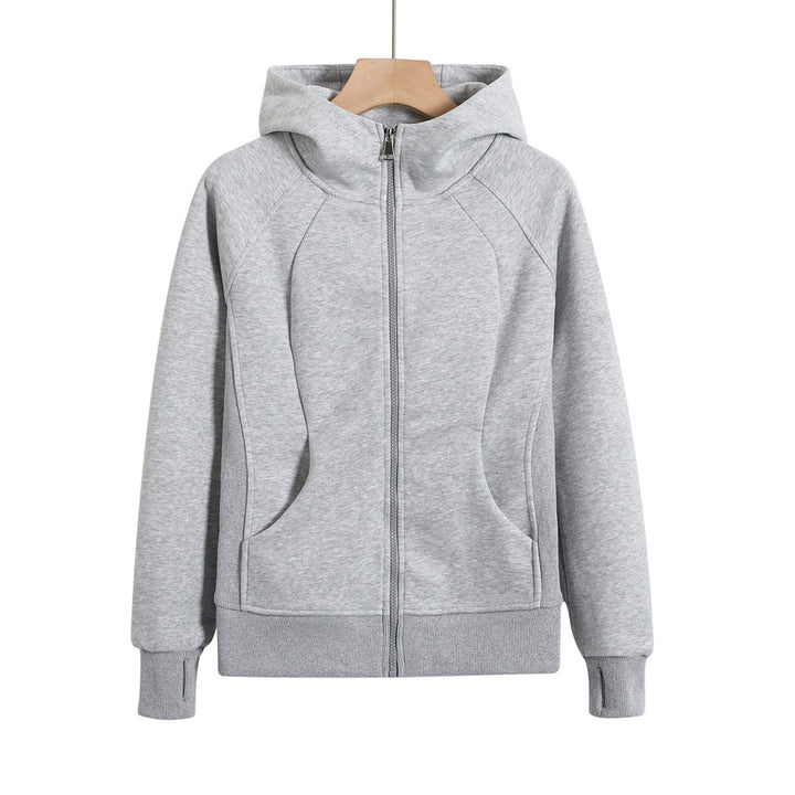 Dame Sporty Hættejakke med gennemgående lynlås og fluffy inderside Stilla