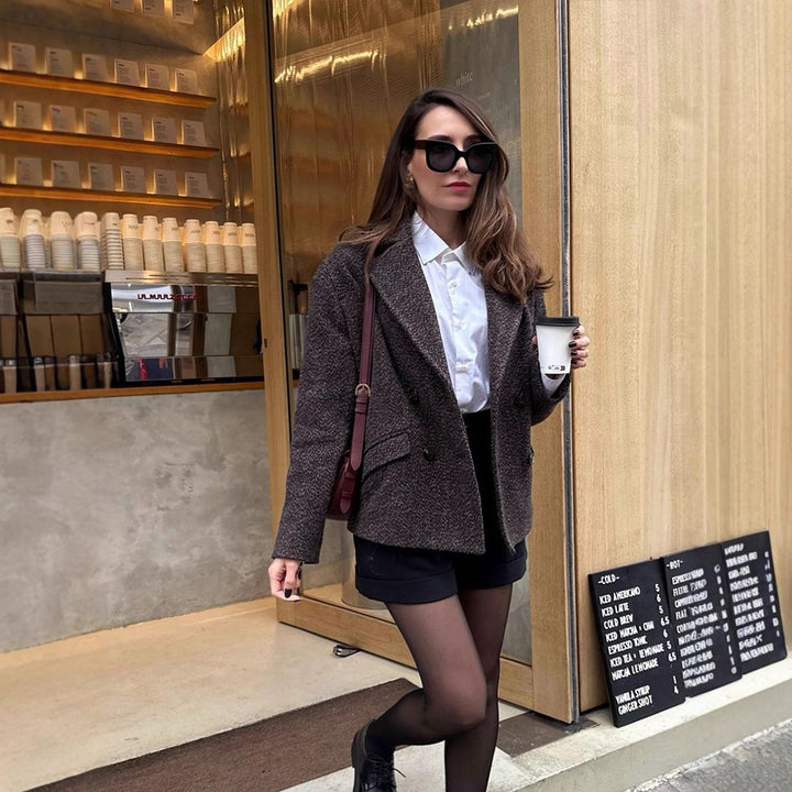 Damer mode dobbeltknap blazer Stilla