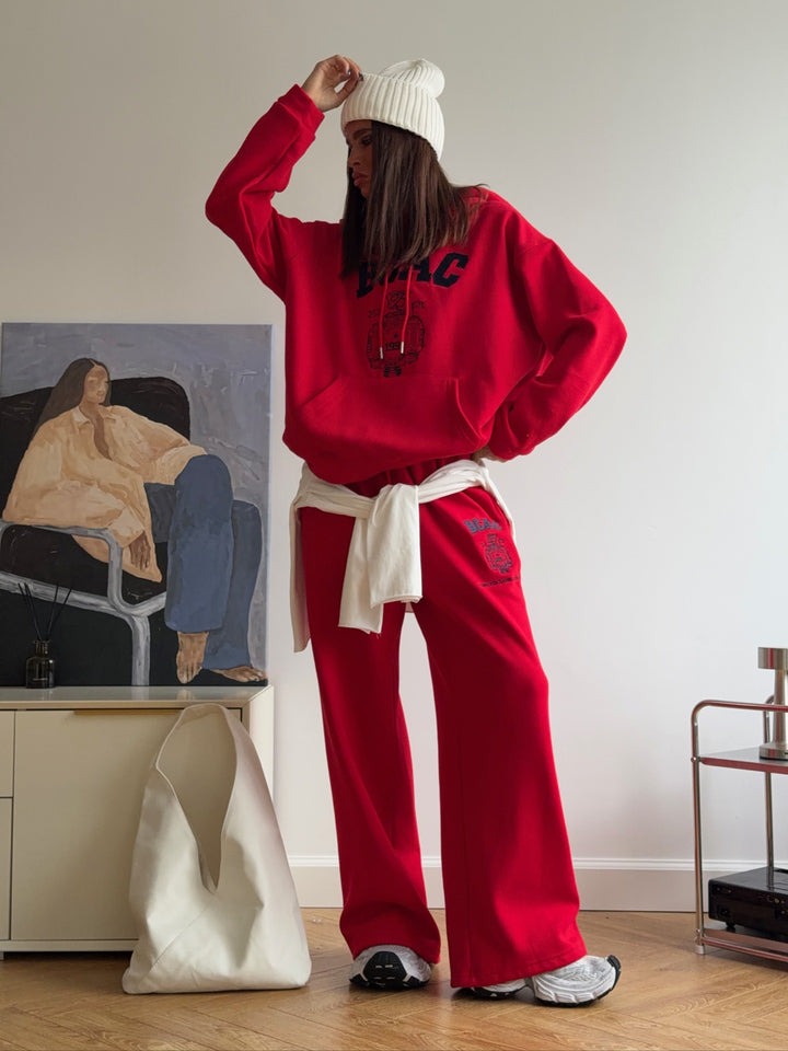 Kvinder Casual Oversized Sweater og Loose-Fitting Jogging Bukser Sæt Stilla