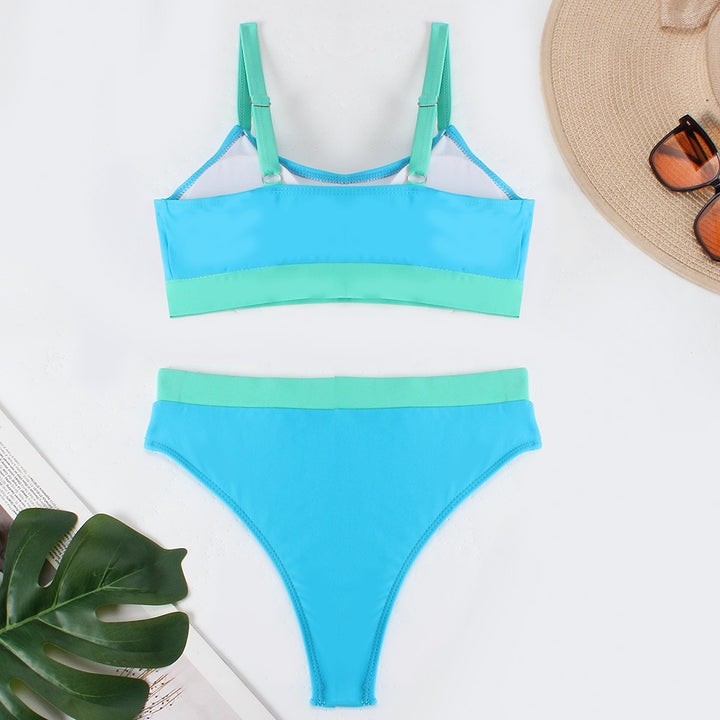 Kvinder Minimalistisk Højtaljet Bikini Sæt Stilla