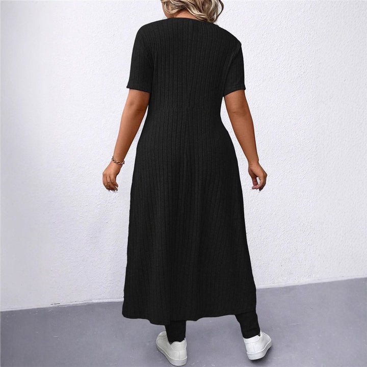 Dame Rippkjole og Leggings Sæt Stilla