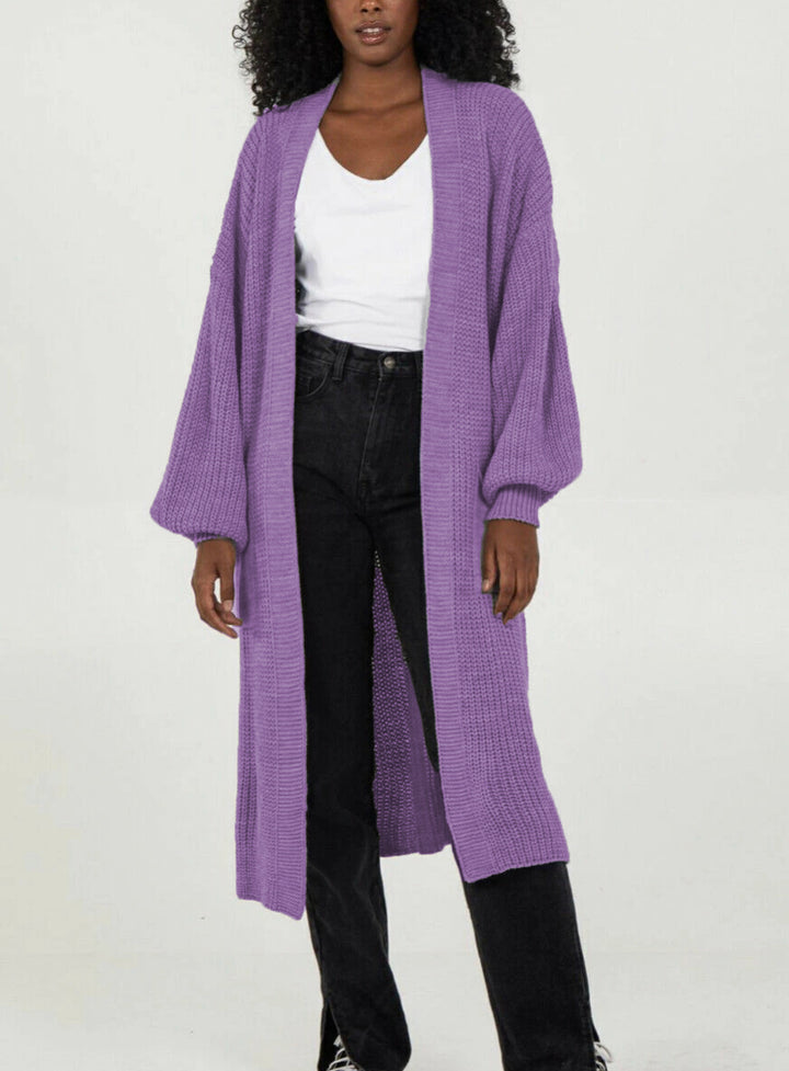 Kvinders strikket frakke i afslappet oversized design Stilla
