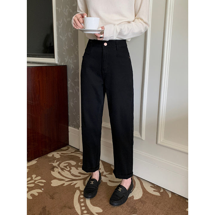 Dame High-Waist Jeans med klassisk skæring og moderne, elastisk talje Stilla