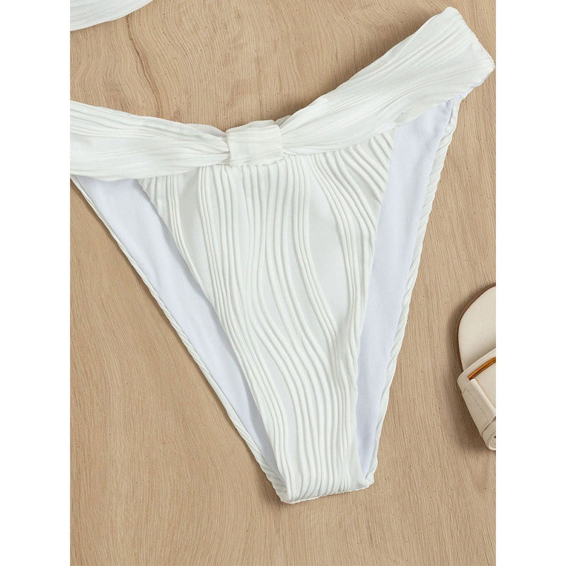 Dame Bandeau-bikini med raffineret indpakningsdetalje Skovae