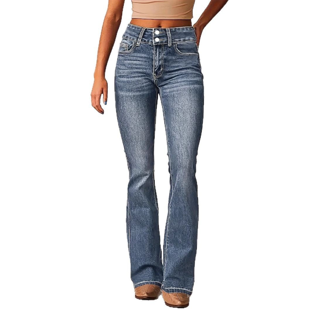 Kvinder Høj Talje Bootcut Jeans Stilla