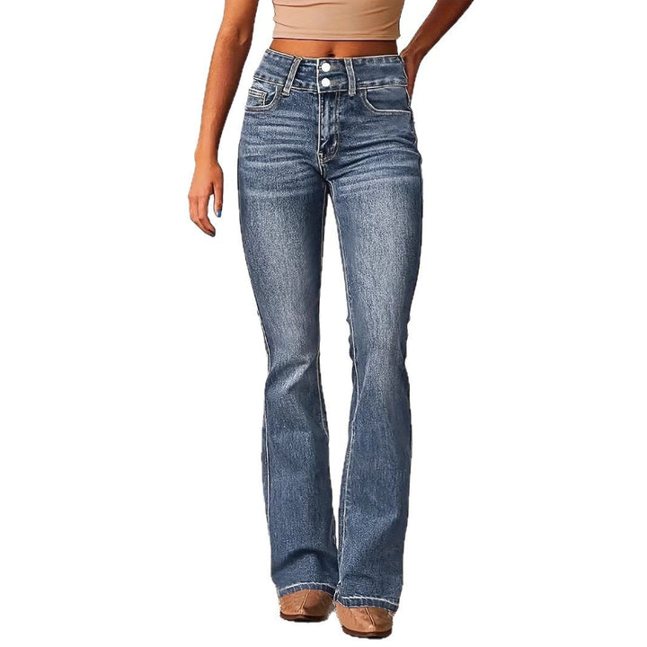 Kvinder Høj Talje Bootcut Jeans Stilla