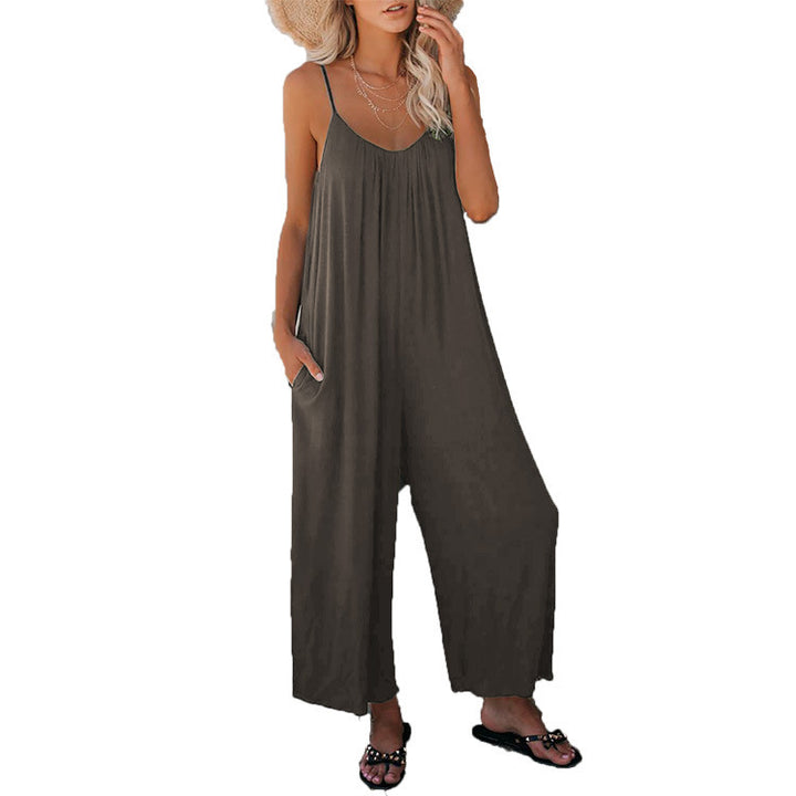 Dame let jumpsuit med justerbare stropper og praktiske lommer Stilla