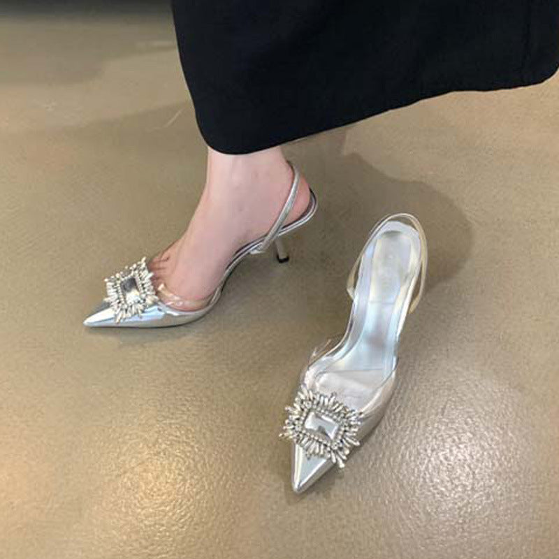 Dame Slingback Pumps med elegant strassdetalje Stilla