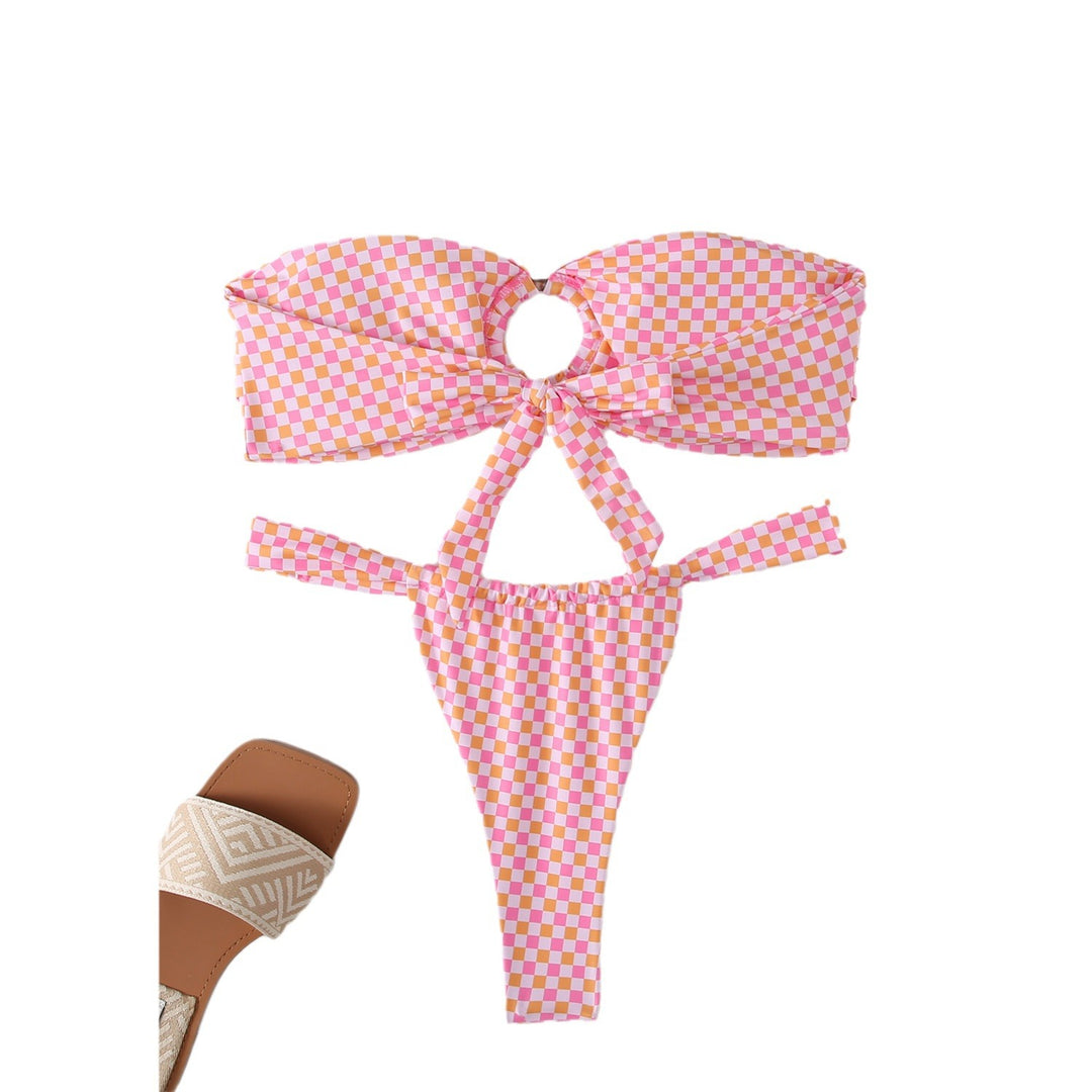 Dame bikini-sæt med legende cut-out og sløjfebind Stilla