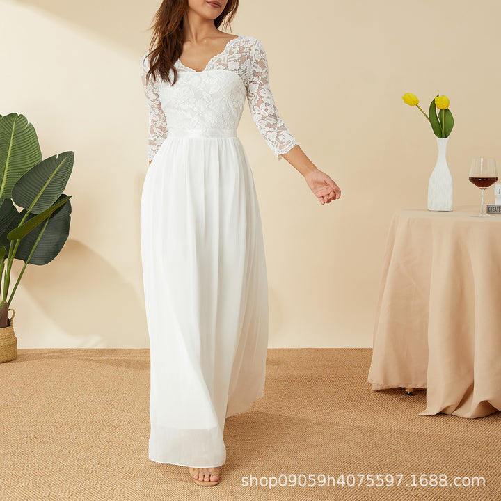 Dame elegant spidskjole Skovae