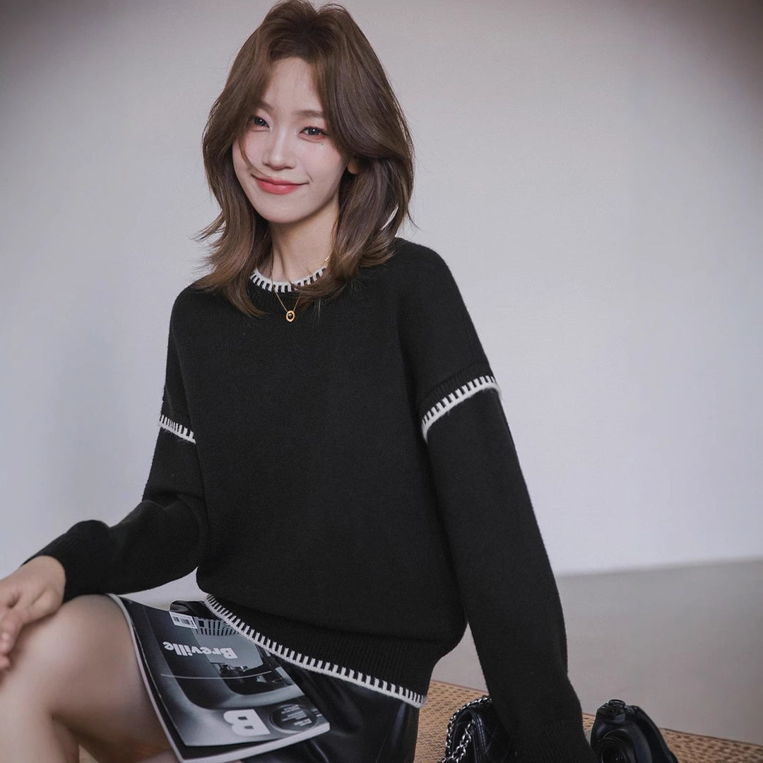 Femme Stilfuld Strikpullover Sweatshirt Stilla