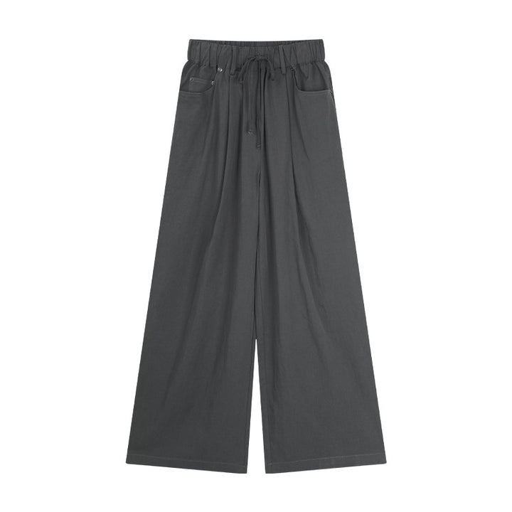 Damer bred High-Waist-joggingbukser med elastisk talje og sidelommer Stilla