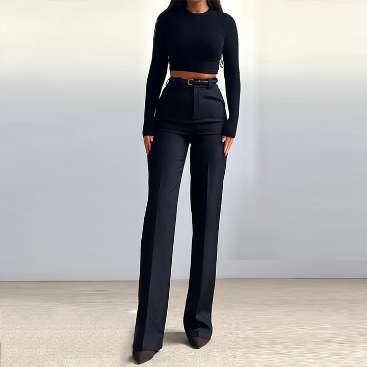 Dame sæt bestående af cropped top og løst snit bukser Stilla