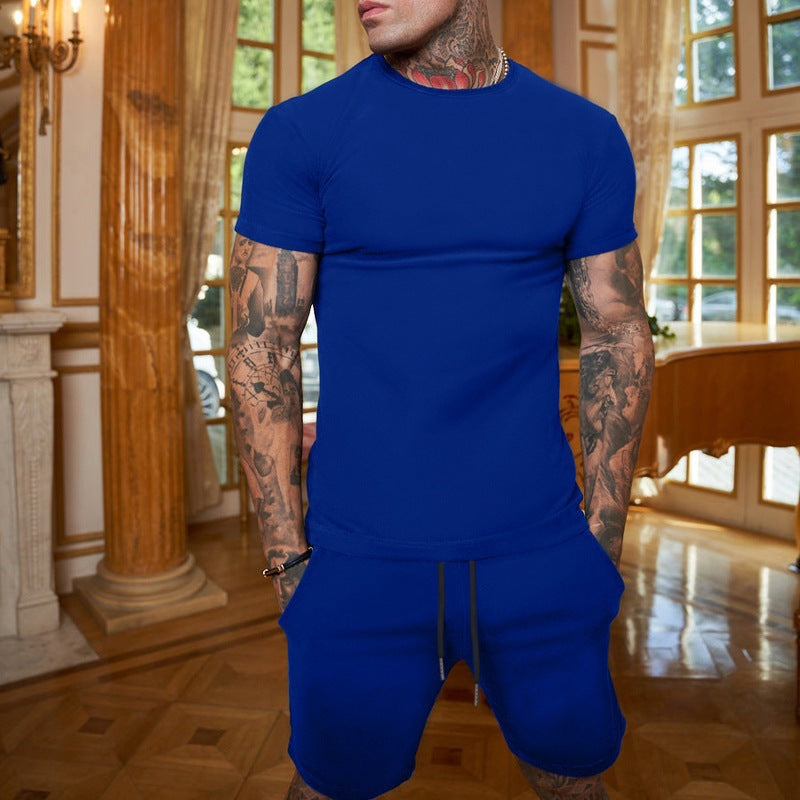 Herrer sporty T-shirt og shorts sæt Stilla