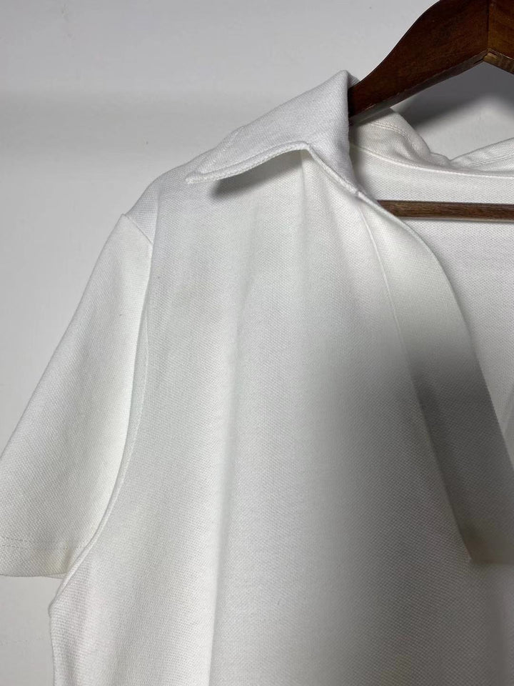 Dame polo T-shirt med blomster broderi Stilla