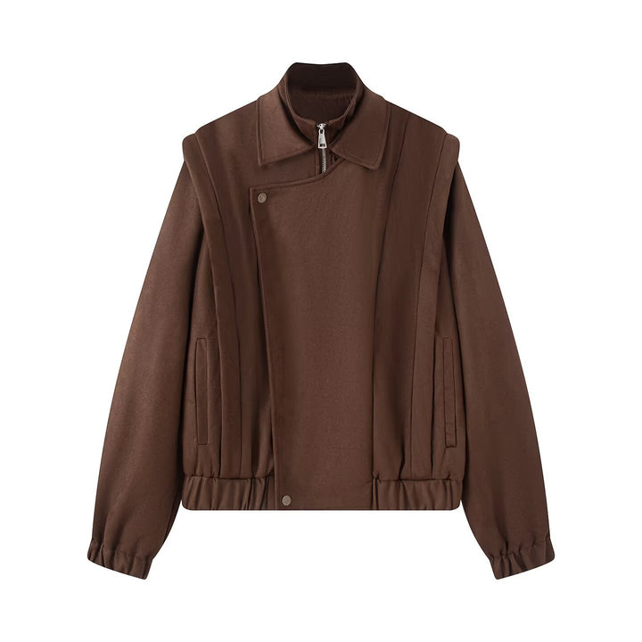 Kvinders fashionable overgangsjakke med asymmetrisk snit og komfortable lommer Stilla
