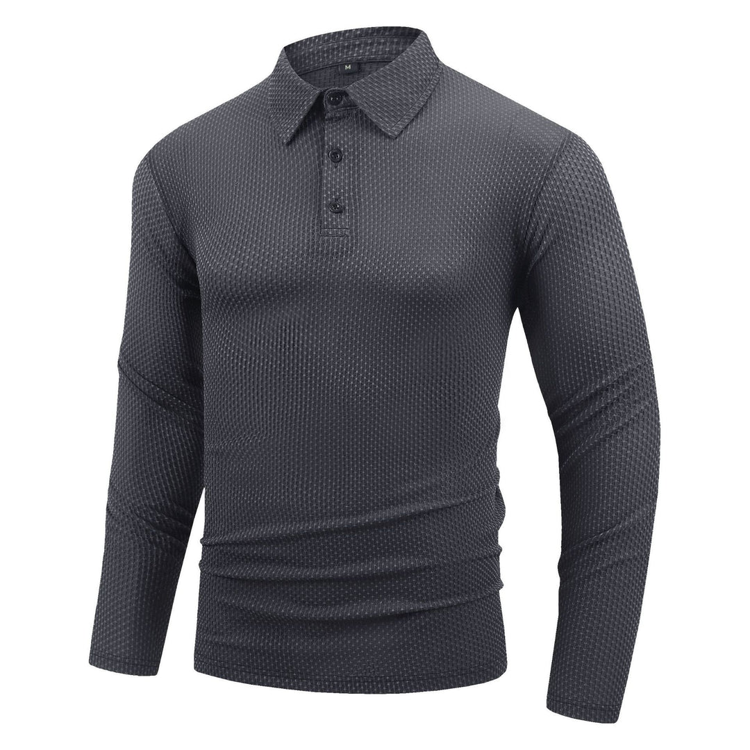 Herrer Langærmet Poloshirt med struktureret design og åndbare egenskaber Stilla