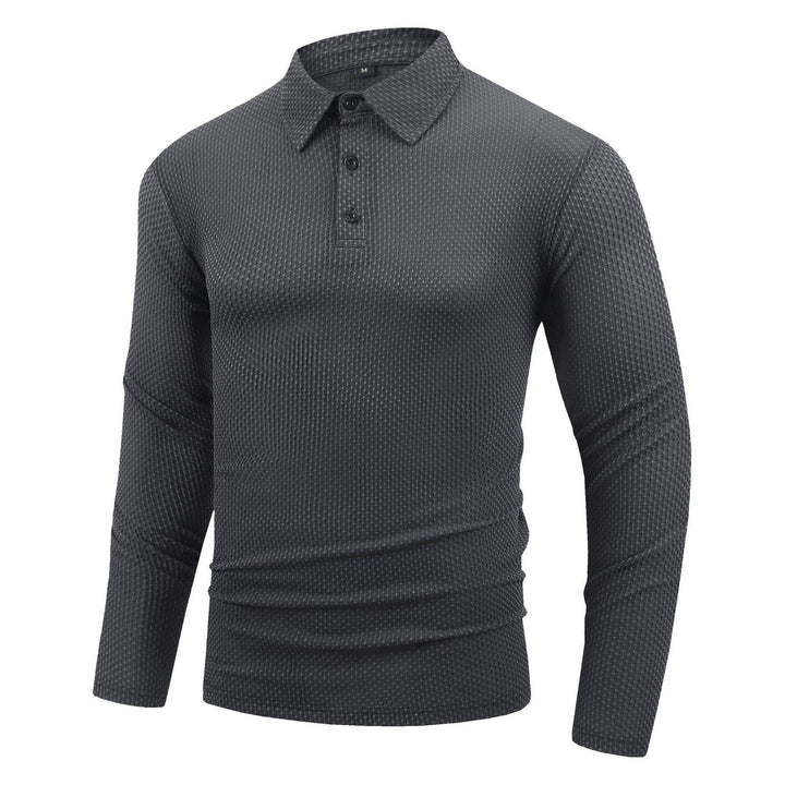 Herrer Langærmet Poloshirt med struktureret design og åndbare egenskaber Stilla