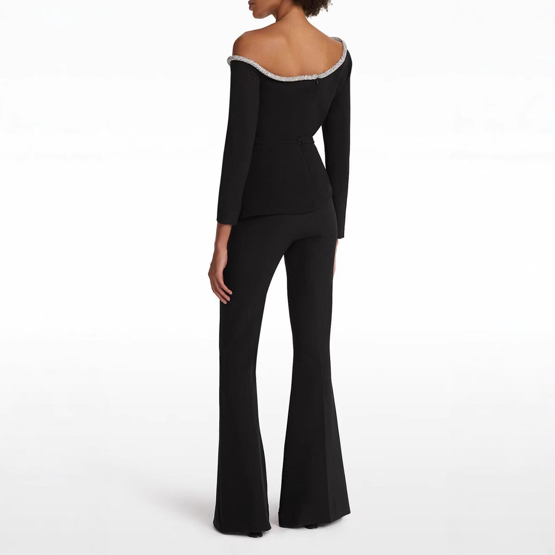 Dame elegant heldragt med asymmetrisk design og glitrende pynt Stilla