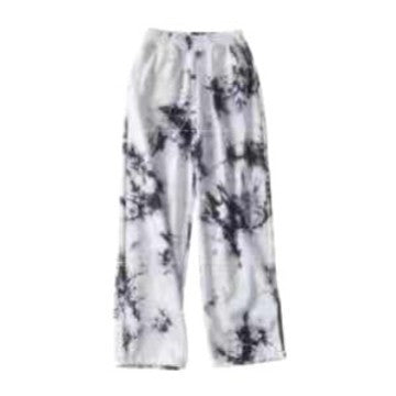Dame casual jersey bukser med lav talje og trendy tie-dye design