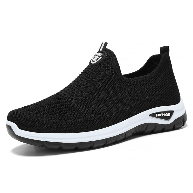 Herre Åndbare Slip-On Sneakers med fleksibelt Strik-Obermateriale og dæmpende Sål Stilla