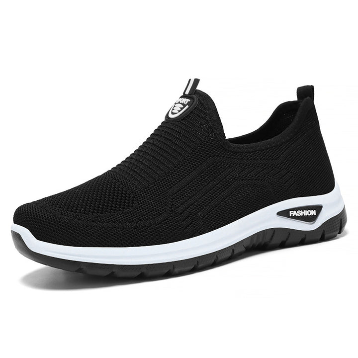 Herre Åndbare Slip-On Sneakers med fleksibelt Strik-Obermateriale og dæmpende Sål Stilla