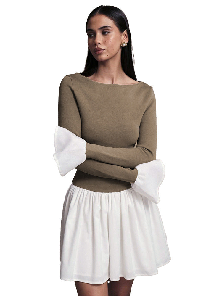 Femme Off-Shoulder Udsmykket Ærme Kjole Stilla