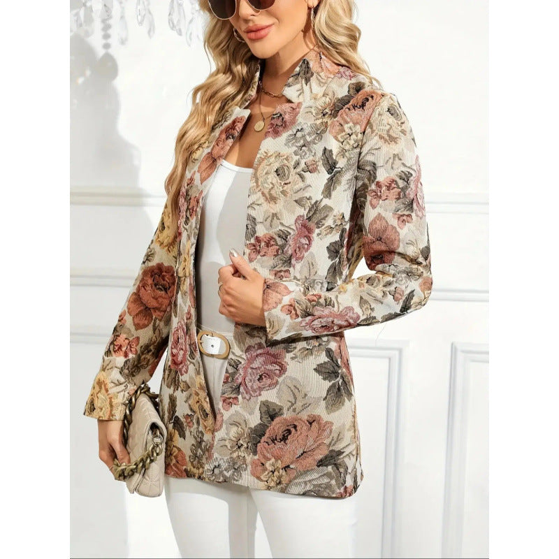 Femme Elegant Floral Blazer Stilla